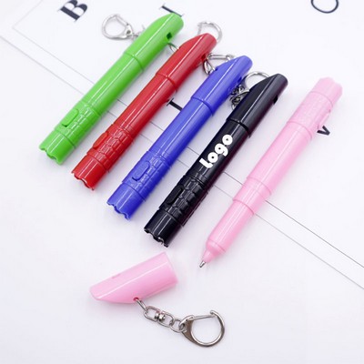 Outdoor Multi Tool LED Ballpoint Pen For Hiking W/ Hook