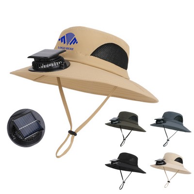 Solar Powered Cooling Fan Hat