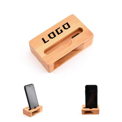 Natural Bamboo Passive Phone Amplifier Stand