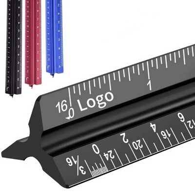 6" Aluminum Engineeringtri-Sided Scale Metal Ruler