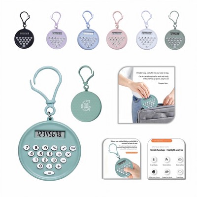 Mini Computer Keychain Calculator