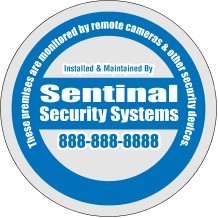 3" Circle Security Clear Polyester Decal