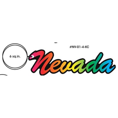 Nevada Key Chain w/Clear Mirrored Back (6 Square Inch)