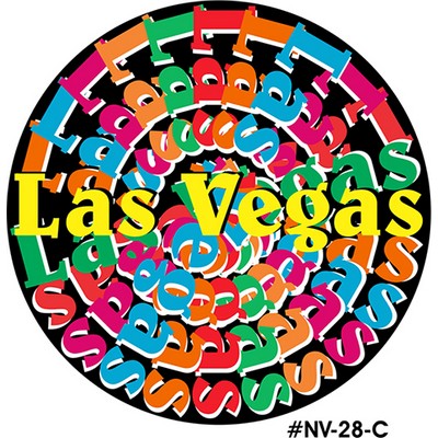 Las Vegas (Step/Repeat) Chip Acrylic Coaster w/Felt Back