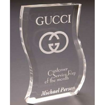 Acrylic Curve Shape Award (3 5/8"x5"x3/4")