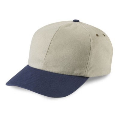 Heavy Brushed Cotton Twill Cap W/ 6 Panel