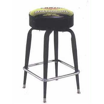 24" Black Frame Bar Stool w/Seat Logo
