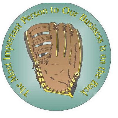 Baseball Glove Photo Hand Mirror (2½" Diameter)
