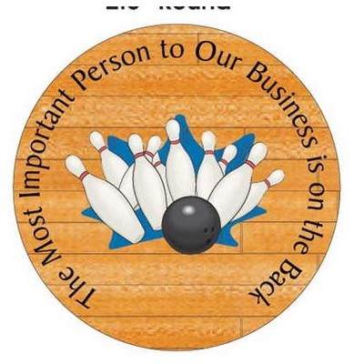 Bowling Strike Circular Photo Hand Mirror (2½" Diameter)