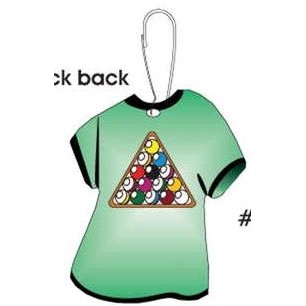 Pool Ball Rack T-Shirt Zipper Pull