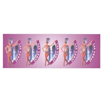 Vegas Showgirl in Purple Panoramic Photo Hand Mirror (1 5/8"x4 5/8")