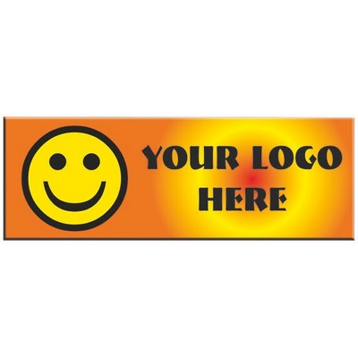 Smiley Face Panoramic Metal Photo Magnet (1 5/8"x4 5/8")