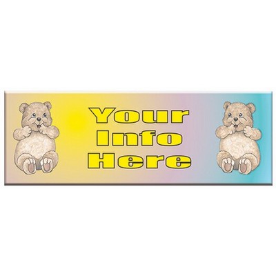 Bear Cub Panoramic Badge w/ Bar Pin (1.625"x4.625")