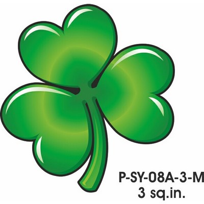 Shamrock Promotional Magnet w/ Strip Magnet (3 Square Inch)