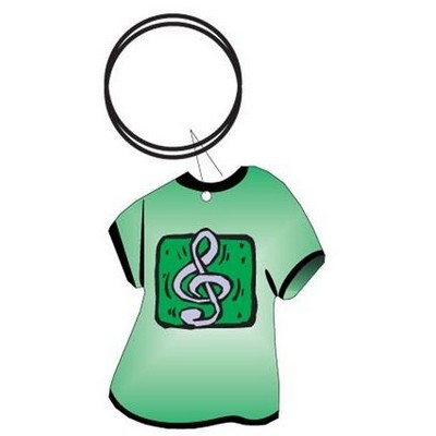 Treble Clef T Shirt Executive Key Chain w/Mirrored Back (4 Square Inch)