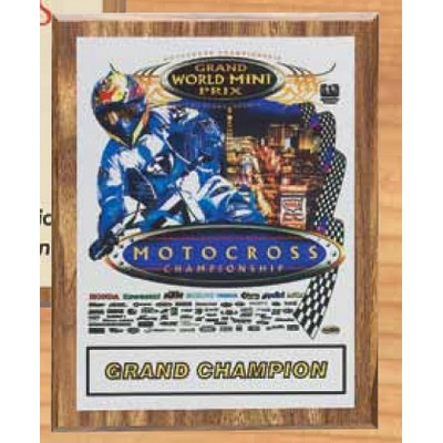 Walnut Veneer Plaque w/Sublimated Plate (7"x9")