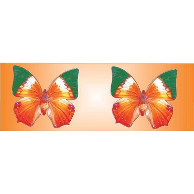Orange & Green Butterfly Panoramic Metal Photo Magnet