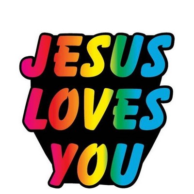 Jesus Loves You Promotional Magnet w/ Strip Magnet (2 Square Inch)
