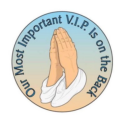 Praying Hands Round Hand Mirror (2½" Diameter)