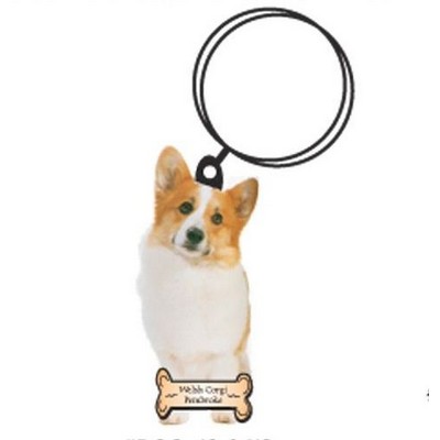Welsh Corgi Dog Keychain w/Mirrored Back (4 Square Inch)