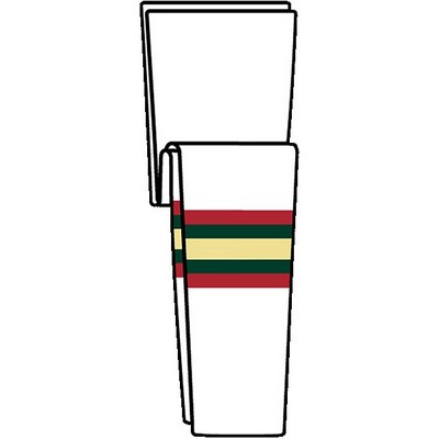 Minnesota Pro Series White & Red Home Socks w/Green & Gold Stripes
