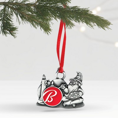 3D Ornament (1.875"x 1.5" Elf Decorating)