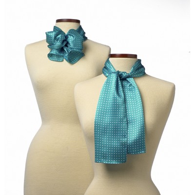Teal Blue Newport Polyester Scarf - 8"x45"