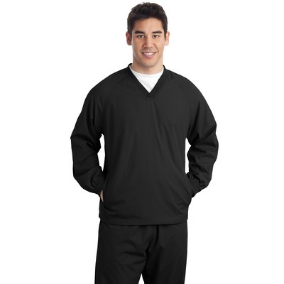 Sport-Tek® V-Neck Raglan Wind Shirt.