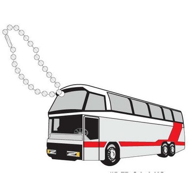 Commercial Bus Promotional Key Chain w/ Black Back (10 Square Inch)