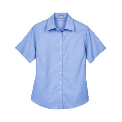 Ladies CVC(60/40) Oxford Short Sleeve Shirt