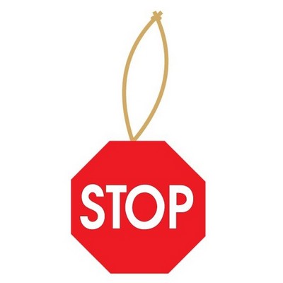 Stop Sign Gift Shop Ornament w/ Mirrored Back (10 Square Inch)