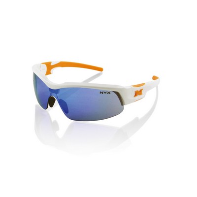 NYX Eyewear Pro Z17 White Orange & Arctic Blue Golf & Sport Sunglasses