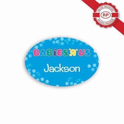 Laminated Name Badge (2"x3") Oval - No personalization included