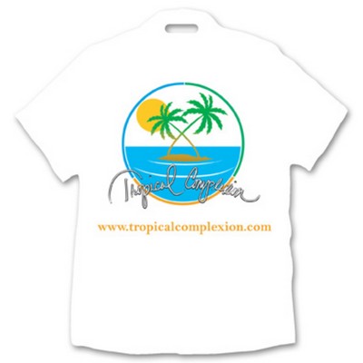 USA Made Waterproof Laminated Event Tag - T-Shirt Shape (5.25"x5")