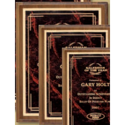 Walnut Wood Plaque w/Engraving Plate (9"x12")