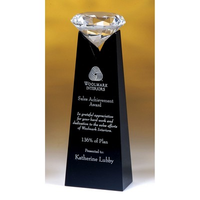 Illusion Diamond Tower Optic Crystal Award (3½"x 10")
