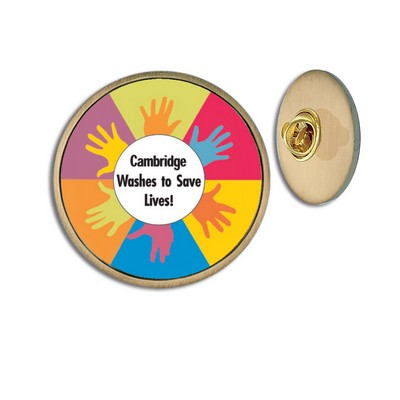 Full Color Lapel Pin (1")