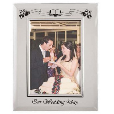 Clear Glass Mirror Frame w/Gold Frame (4"x6")
