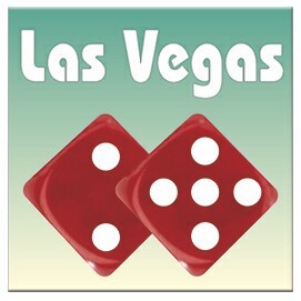 Las Vegas Dice Metal Photo Magnet (2 1/2" Square)