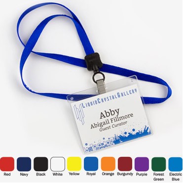 1/2" Nylon Name Tag Lanyard w/ O-Ring (Blank)