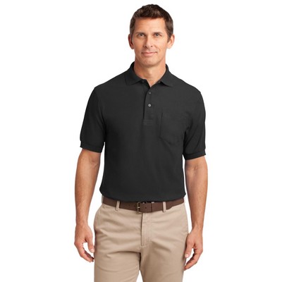 Port Authority® Tall Silk Touch™ Polo with Pocket.