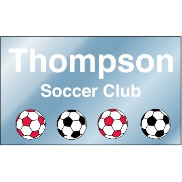 5" X 3" Kwik-Ship Chrome Polyester Screen Print Square Corner Decal