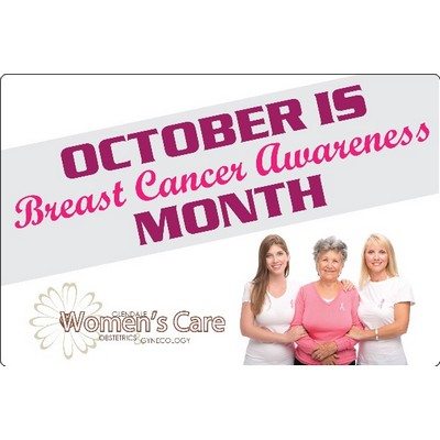 8.25" X 5.5" Kwik-Ship Clear Poly Digital Print Round Corner Decal w/Back Adhesive