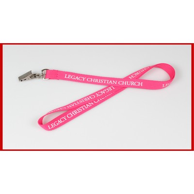 5/8" Cotton Screen Printed Lanyard