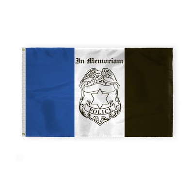 Police Mourning Flags 3x5 foot