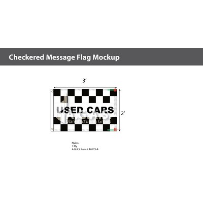 Used Cars Checkered Flags 2x3 foot