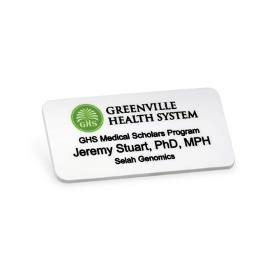 Sublimated Plastic Name Badges w/Variable Data
