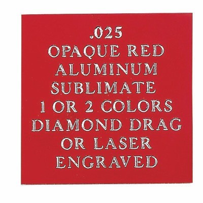 Opaque Red Aluminum Engraving Sheet Stock (12"x24")