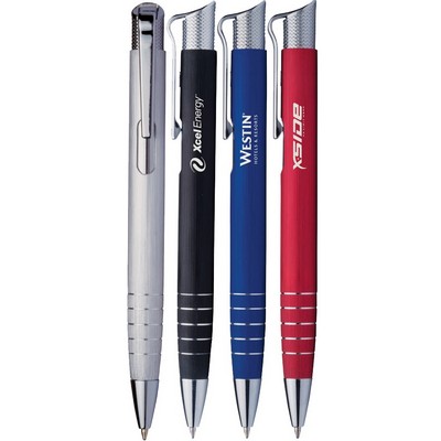 Shimmer Brushed Metal Click Action Ballpoint Pen