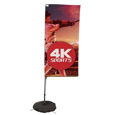 7' Streamline Rectangle Sail Sign Flag, 1-Sided, Scissor